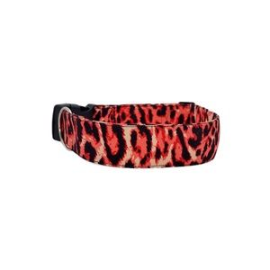 1.5” Dog Collar - Pink Leopard Print